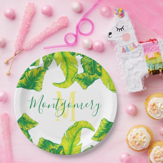 Summer Tropical Banana Blätter Pappteller (Party)