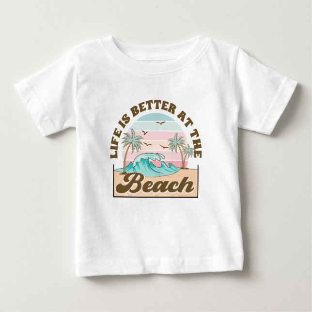 Summer Tropical Beach Baby T-shirt (Vorderseite)