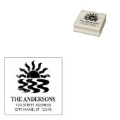 Summer Tropical Beach Sunset Custom Return Addres Gummistempel (Stempel)