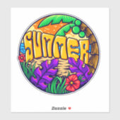 Summer Tropical Beach Thema Aufkleber (Blatt)