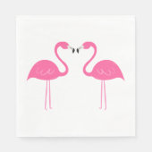 Summer Tropical Beach Wedding Pink Flamingo Serviette (Vorderseite)