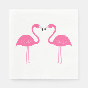 Summer Tropical Beach Wedding Pink Flamingo Serviette