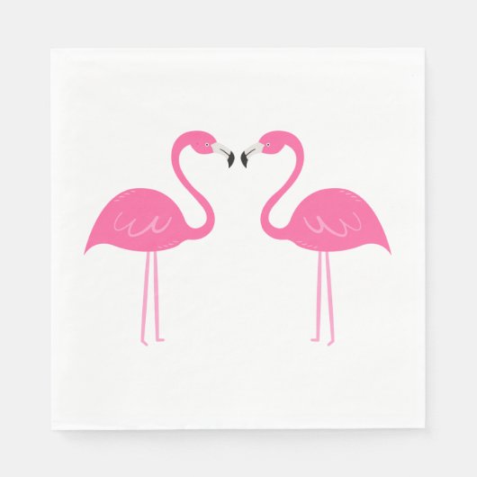 Summer Tropical Beach Wedding Pink Flamingo Serviette (Vorderseite)