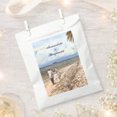 Summer Tropical Beach Wedle Couple Custom Geschenktütchen (Ausgeschnitten)