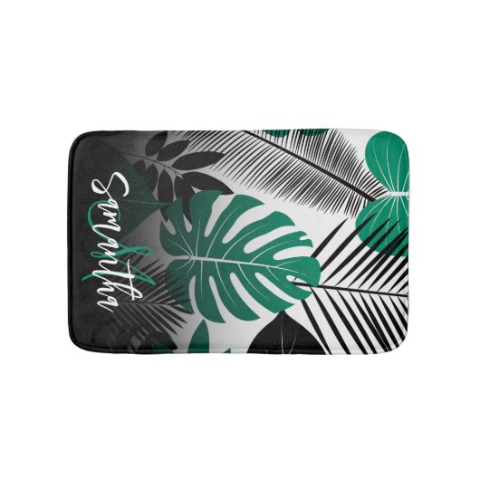 Summer Tropical Blätter Badematte (Vorderseite)