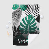 Summer Tropical Blätter Golfhandtuch (Insitu)
