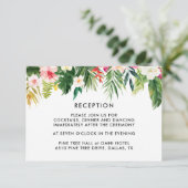 Summer Tropical Blätter Hochzeitskarten RSVP Karte (Stehend Vorderseite)