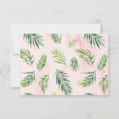 Summer Tropical Blätter Hochzeitskarten RSVP Karte (Rückseite)