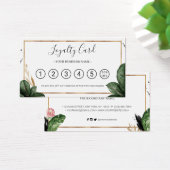 Summer Tropical Blätter Loyalty Punch Card (Schreibtisch)