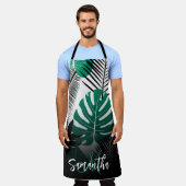 Summer Tropical Blätter Schürze (Getragen)