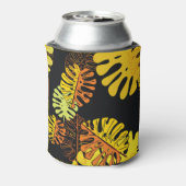 Summer Tropical Blätter Vintages Design Dosenkühler (Kanne Rückseite)