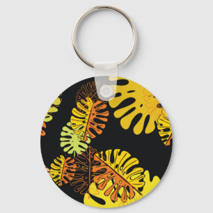 Summer Tropical Blätter Vintages Design Schlüsselanhänger