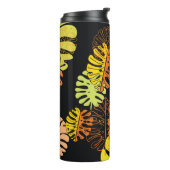 Summer Tropical Blätter Vintages Design Thermosbecher (Nach links gedreht)