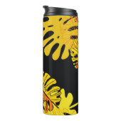 Summer Tropical Blätter Vintages Design Thermosbecher (Nach rechts gedreht)