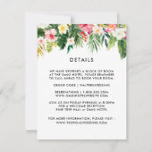 Summer Tropical Blätter Wedding Details Cards RSVP Karte (Vorderseite)