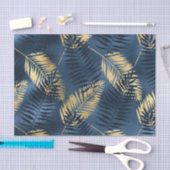 Summer Tropical Blue Palm Blätter Muster Seidenpapier (Handwerk)