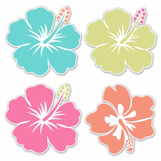 Summer Tropical Blume Aufkleber (Vorderseite)