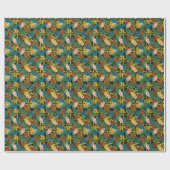 Summer Tropical Bright Pflanze Muster Geschenkpapier (Flach)