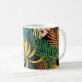 Summer Tropical Bright Pflanze Muster Kaffeetasse (VorderseiteRechts)