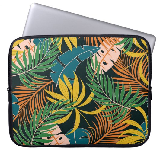 Summer Tropical Bright Pflanze Muster Laptopschutzhülle (Vorderseite)