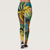 Summer Tropical Bright Pflanze Muster Leggings (Rückseite)
