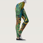 Summer Tropical Bright Pflanze Muster Leggings (Rechts)