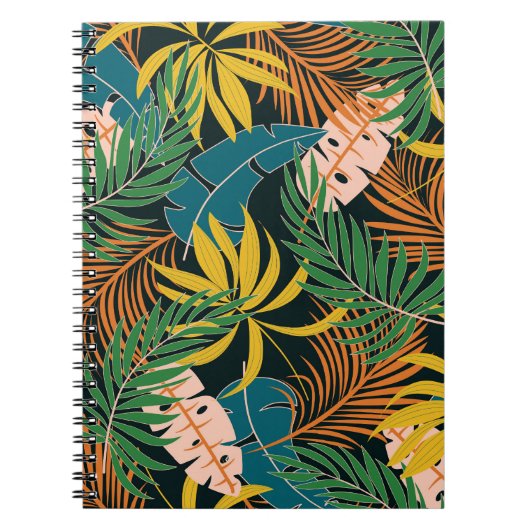 Summer Tropical Bright Pflanze Muster Notizblock (Vorderseite)