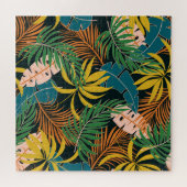 Summer Tropical Bright Pflanze Muster Puzzle (Horizontal)