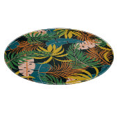 Summer Tropical Bright Pflanze Muster Schneidebrett (Ecke)