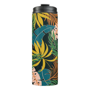 Summer Tropical Bright Pflanze Muster Thermosbecher