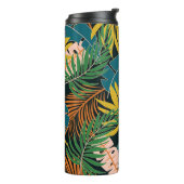 Summer Tropical Bright Pflanze Muster Thermosbecher (Nach links gedreht)