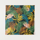 Summer Tropical Bright Pflanze Muster Wandteppich (Vorderseite (Horizontal))