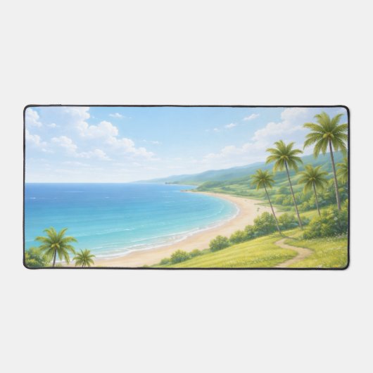Summer Tropical Coast Mouse Pad Schreibtischunterlage (Vorderseite)