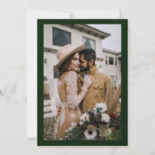 Summer Tropical dark Greenerity Wedding Foto Einladung (Rückseite)