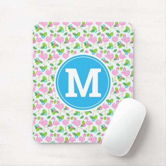 Summer Tropical Flamingo und Blumenmuster Mousepad (Mit Mouse)