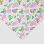 Summer Tropical Flamingo und Blumenmuster Seidenpapier (Detail)