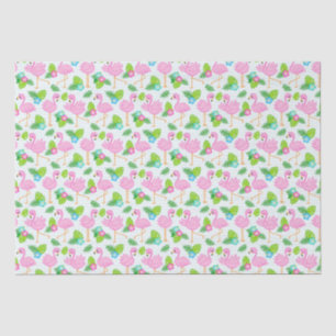 Summer Tropical Flamingo und Blumenmuster Seidenpapier