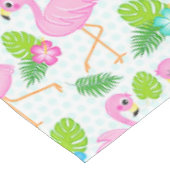 Summer Tropical Flamingo und Blumenmuster Tischdecke (Schrägansicht)