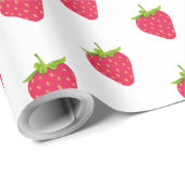 Summer Tropical Food Frucht Rote Erdbeere Geschenkpapier (Rolleneckpunkt)