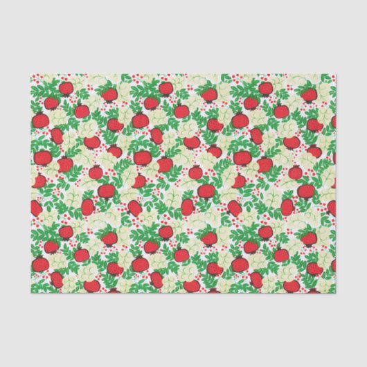 Summer Tropical Fruit Blätter Natural Seidenpapier (Vorderseite)