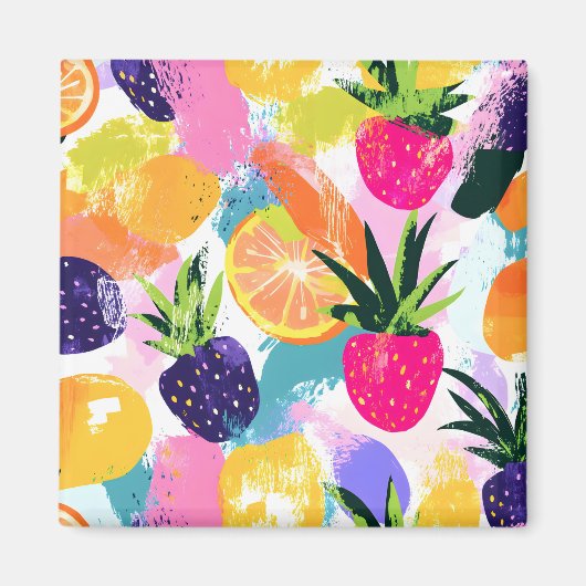 Summer Tropical Fruit Fiesta Magnet (Vorne)