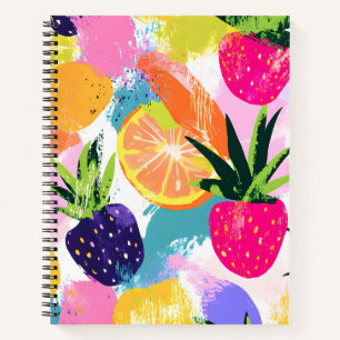 Summer Tropical Fruit Fiesta Notizblock