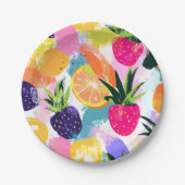 Summer Tropical Fruit Fiesta Pappteller (Vorderseite)