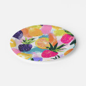 Summer Tropical Fruit Fiesta Pappteller (Schrägansicht)