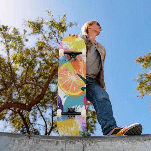 Summer Tropical Fruit Fiesta Skateboard (Außenbereich 1)