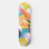 Summer Tropical Fruit Fiesta Skateboard (Vorderseite)