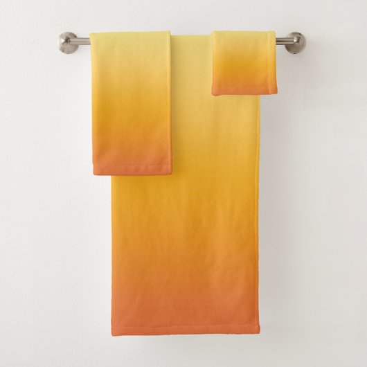 Summer Tropical Gradient Orange Lemon Limon Ombre Badhandtuch Set (Insitu)