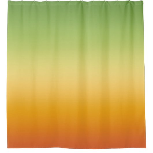 Summer Tropical Gradient Orange Lemon Limon Ombre Duschvorhang (Vorderseite)