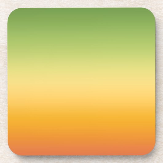 Summer Tropical Gradient Orange Lemon Limon Ombre Getränkeuntersetzer (Vorderseite)