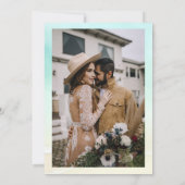 Summer Tropical Greenerenerity Beach Hochzeitsfest Einladung (Rückseite)